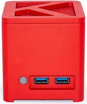 Fanless Mini Computer (3.15 inch), Intel® N150, 16GB LPDDR5, SSD M.2 256GB, Intel® UHD Graphics 4K, WiFi 6, BT 5.2, Build in France,Win11P, Aluminum, Rouge Passion