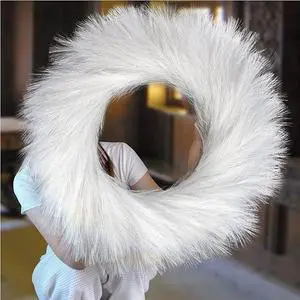 Artificial Tall Pampas Grass Decoration, 3 Stems Bulk Ivory Faux Pampas Grass, 42 Inch Fluffy Pampas Grass for Floor Vase, Bohemian Pompoms for Home Wedding Party.