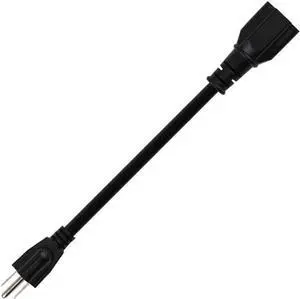 15 Amp to 20 Amp Plug Adapter Cable [UL Listed] 12AWG (1-Foot) NEMA 5-15P to 5-15/20R (Comb 20Amp T Blade) 15 Amp Household Plug to 20 Amp T-Blade AC Power Cable