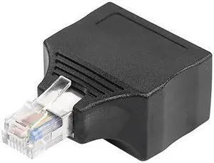 Phone Jack Splitter RJ11 Male to 2 Female 6P6C Telephone Inline Coupler Telephone Extension Adapter for Landline Fax Machine 2 PCS (M/F)