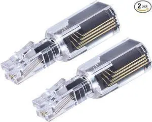 (Value Pack of 2) 360° Phone Cord Detangler Landline Telephone Extended Rotating Black