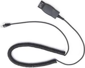 HIS-1 Quick Connect Disconnect Cable to RJ9 Plug Adapter Replacement QD Release Coil Cord Extension for Plantronic Headsets Compatible with Avaya IP 1608, 1616, 9610, 9620, 9620L, 9620C, 9630, 9630G