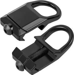 2-Pack Sling Adapter for 20mm Rail Two Point Traditional Sling Clip Adapter Base Attachment Metal Hooks