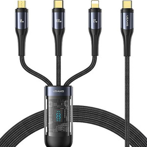 Adattatore USB-C Femmina A USB-A Femmina – Trasferimento Dati 10Gbps, Ricarica 36W, Display Digitale (PC Nero)