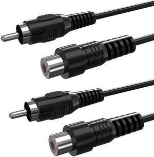 RCA Extension Cable, 2 Pack 3ft Audio Video RCA Male to Female Cord Ullnosoo for Speaker, Subwoofer, Camera, HDTV, Amplifier