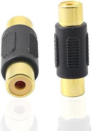 RCA Female to Female Coupler Gold Plated RCA Audio Video Cables Adapter Extender for Speaker,RCA Cable,Amplifier(8-Pack