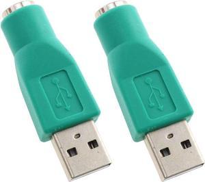 2pcs PS/2 Female to USB Male Converter USB to PS2 Adapter for Mouse and Keyboard Computer PC Laptop Accessories
