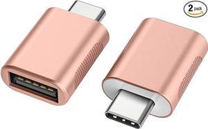 (2 Pack)USB-C to USB 3.0 Adapter, Type-C to USB,Thunderbolt 3 to USB Female Adapter OTG for MacBook Pro 2019,MacBook Air 2020,iPad Pro 2020 ,More Type-C Devices