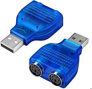 PS2 to USB, USB Female to PS Male 2 Mouse Keyboard Converter Adapter, Dual PS2 to USB Computer Cable Adapter Free Drive