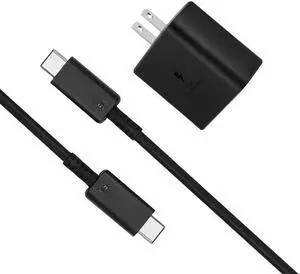 Black USB C Super Fast Charger, USB Type-C to USB Type-C Cable 3.2ft Charger Fast Charging Cable PD Adapter Compatible with iPhone 15 Samsung Galaxy Ultra S23/S22/S21/S20+