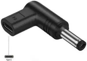 12V Type C Female to DC Male Adapter,5.5-2.1mm 90 Degree Angled USB C to DC 5V PD Emulator Trigger Charging Adapter Plug for Laptop Router(6 PCS)
