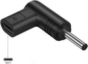 12V Type C Female to DC Male Adapter,3.5-1.3mm 90 Degree Angled USB C to DC 5V PD Emulator Trigger Charging Adapter Plug for Laptop Router(6 PCS)