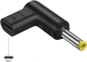12V Type C Female to DC Male Adapter,4.8-1.7mm 90 Degree Angled USB C to DC 5V PD Emulator Trigger Charging Adapter Plug for Laptop Router(6 PCS)