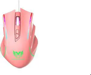 Gaming Mouse, Wired Gaming Mouse with RGB Backlit, 8000 DPI Adjustable, Mouse with 9 Programmable Macro Buttons & Fire Button, Software Supports DIY Keybinds, M910-K