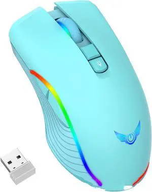Gaming Mouse, Wired Gaming Mouse with RGB Backlit, 8000 DPI Adjustable, Mouse with 9 Programmable Macro Buttons & Fire Button, Software Supports DIY Keybinds, M910-K