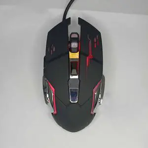 Gaming Mouse, Wired Gaming Mouse with RGB Backlit, 8000 DPI Adjustable, Mouse with 9 Programmable Macro Buttons & Fire Button, Software Supports DIY Keybinds, M910-K