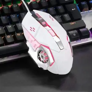 Gaming Mouse, Wired Gaming Mouse with RGB Backlit, 8000 DPI Adjustable, Mouse with 9 Programmable Macro Buttons & Fire Button, Software Supports DIY Keybinds, M910-K