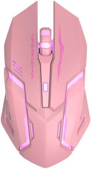 6D pink cute girls wireless gaming mouse shine rechargeable mute robot ZG49 mouse