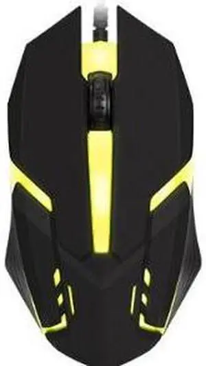 MO20 Wired Mouse Colourful LED Light Universal Mouse Black USB Wired Mouse