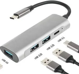 USB Docking Station, USB C Hub type-C TO usb3.0*1+usb2.0*2+pd*1 Adapter Triple Display USB C Laptop Docking Station Dual Display for MacBook Pro/Air/M1/M2/Mac, USB C Hub for Dell/HP/Lenovo/Surface