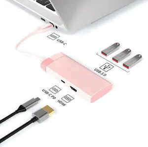 type-c docking station usb hub multifunction hub usb3.0 laptop docking station bs5a [space grey