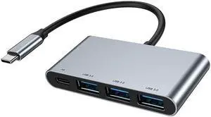 4-in-1 Docking Station (USB3.0*3+PD) PC HDMI Converter USB3.0 Docking Station Thunderbolt 3 Expansion