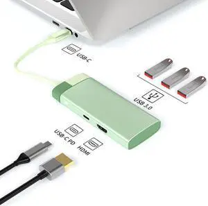Metal 10 in 1 type-c docking station usb hub hub laptop docking station BS5A [Fruit Green].