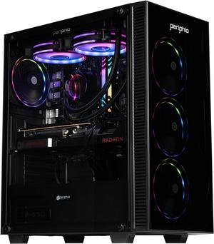 Periphio Firestorm Prebuilt Gaming PC | AMD Ryzen 5 5600X (4.6GHz Turbo) | AMD Radeon RX 6800 XT (16GB) | 2TB SSD | 32GB DDR4 RGB RAM | 240mm AIO Liquid Cooler | Windows 11 | WiFi + BT