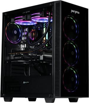Periphio Firestorm Prebuilt Gaming PC | AMD Ryzen 5 5600X (4.6GHz Turbo) | AMD Radeon RX 6750 XT (12GB) | 4TB SSD | 64GB DDR4 RGB RAM | 240mm AIO Liquid Cooler | Windows 11 | WiFi + BT