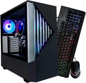 Periphio Reaper Gaming PC Computer - AMD Ryzen 5 5600G, Radeon Vega 7 Graphics, 1TB NVMe Solid State, 16GB DDR4 RAM, Windows 11 Gaming Desktop Tower | RGB Gaming Mouse + Keyboard Periphio Reaper Gaming PC Computer - AMD Ryzen 5 5600G, Radeon Vega 7 Graphics, 1TB NVMe Solid State, 16GB DDR4 RAM, Windows 11 Gaming Desktop Tower | RGB Gaming Mouse + Keyboard