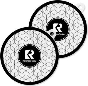 Induction Cooktop Protector 7.9",(2PCS) Induction Cooktop Mat -(Magnetic) Cooktop Scratch Protector for Induction Stove, Silicone Mat for Air Fryer Liner By KITCHENRAKU KR