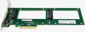 shinreal 2X U.2 SFF-8639 SSD to PCIE  X8 Card U.2 NVMe SSD Adapter