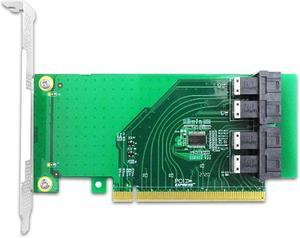 shinreal PCIe 3.0 x16 to NVMe U.2 SSD Adapter support SPLIT PCIe-PE3163-4I