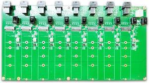 M.2 ssd test board 8-port NVMe sff-8643  adapter card