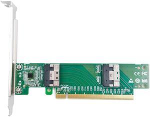 PCI Express x16 to Two SlimSAS SFF-8654 8i Adapter XIC PE4165-4IL shinreal