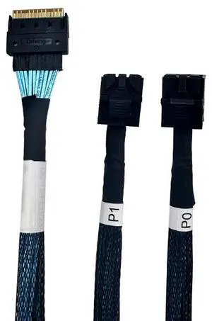 eshinreal PCIe High Speed SAS SFF-8654 8i (Host) to 2x SFF-8643 (EP) NVMe Cable 80CM