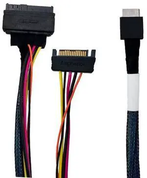 eshinreal PCIe 4.0 Oculink 4i (SFF-8611) to U.2 SFF-8639 Cable Available in 1m
