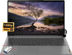Lenovo Ideapad 3i 15.6" Full HD 1920 x 1080 Touch-screen UHD Graphics Intel core i3-1115G4 8GB RAM 256GB SSD HDMI 1.4 USB-C 3.2 Bluetooth, Wi-Fi Windows 11 Pro Grey | USB A to C Adapter