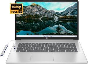 HP 17.3" FHD 1920 X 1080 Intel UHD Graphics Intel 12th Generation Core i3-1215U 3.7GHz 32GB RAM 1TB SSD USB-C HDMI Windows 11 Pro Silver Bundled with HB Accessory Kit