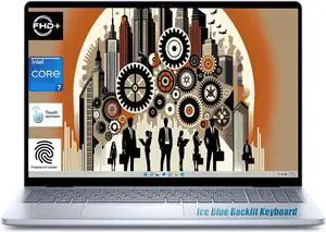 Dell Inspiron 16" FHD+ Touchscreen Business Intel core 7 150U (Beats i7-1355U) 64GB DDR5 RAM 2TB SSD Intel Graphics Wi-Fi 6E Bluetooth 5.3 HDMI USB-C 3.2 Backlit Fingerprint Windows 11 Home Ice Blue