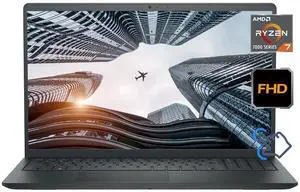 Dell Inspiron 15.6" Full HD Touchscreen Business Laptop AMD Ryzen 7 7730U (Beat i7-1355U) AMD Radeon graphics 64GB RAM 2TB SSD Realtek Wi-Fi 5 Bluetooth 5 HDMI 1.4 USB-C 3.2 Windows 11 Pro Black