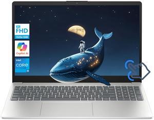 HP 15.6" IPS FHD Touchscreen Business and School Laptop Intel core i5-1334U (Beat i7-1255U) 32GB RAM 1TB SSD Intel Iris Xe Graphics HDMI USB-C Long battery life AI Copilot Windows 11 Home Silver