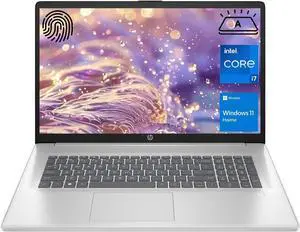 HP Business Laptop 17.3" HD+ Touchscreen, Intel Core i7-1355U Intel Iris Xe Graphics 64GB RAM 2TB SSD Backlit KB Wi-Fi 6 Bluetooth HDMI Webcam FP Reader Windows 11 Home Silver