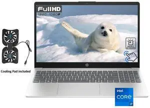 HP Business and School Laptop  15.6" IPS Full HD Touchscreen Intel core i7-1355U Intel Iris Xe Graphics 16GB RAM 512GB SSD Backlit Keyboard HDMI USB-C Wi-Fi 6 Webcam AI copilot Windows 11 Home Silver