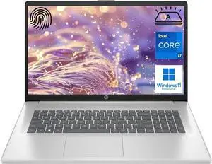 HP Business Laptop 17.3" HD+ Touchscreen, Intel Core i7-1355U Intel Iris Xe Graphics 64GB RAM 1TB SSD Backlit KB Wi-Fi 6 Bluetooth HDMI Webcam FP Reader Windows 11 Pro Silver