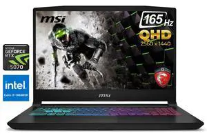 MSI Katana 15.6" QHD 165Hz Gaming Laptop Intel Core i7-14650HX (Beat i9-13900HX) NVIDIA GeForce RTX 5070 GDDR7 32GB DDR5 RAM 512GB SSD 4 zone RGB keyboard WiFi 6E BT 5.3 HDMI Windows 11 Pro Black