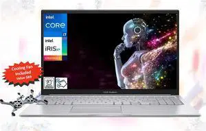 ASUS Vivobook 15.6" FHD Touchscreen Business Laptop Intel core i7-1355U Intel Iris Xe Graphics 40GB RAM 2TB SSD Backlit Keyboard Wi-Fi 6E Bluetooth 5.3 HDMI USB-C Webcam Windows 11 Home Silver
