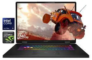 MSI Crosshair 18 HX AI 18" QHD+ 240Hz Gaming Laptop NVIDIA RTX 5070 Intel Core Ultra 9 275HX (Beat i9-14900HX) 32GB DDR5 1TB SSD RGB Backlit KB Wi-Fi 6E Bluetooth 5.3 HDMI RJ-45 Windows 11 Pro Gray