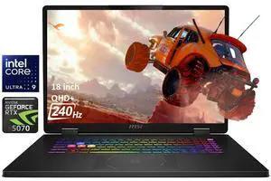 MSI Crosshair 18 HX AI 18" QHD+ 240Hz Gaming Laptop NVIDIA RTX 5070 Intel Core Ultra 9 275HX (Beat i9-14900HX) 64GB DDR5 2TB SSD RGB Backlit KB Wi-Fi 6E Bluetooth 5.3 HDMI RJ-45 Windows 11 Pro Gray