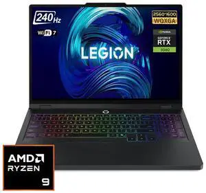 Lenovo Legion Pro 5 10 Gaming 16" WQXGA 240 Hz IPS AMD Ryzen 9 8945HX (Beat Core Ultra 9 275HX) NVIDIA RTX 5060 32GB DDR5 RAM 2TB SSD RGB Backlit KB Wi-Fi 7 BT 5.4 HDMI RJ45 Webcam WIN 11 Home Black